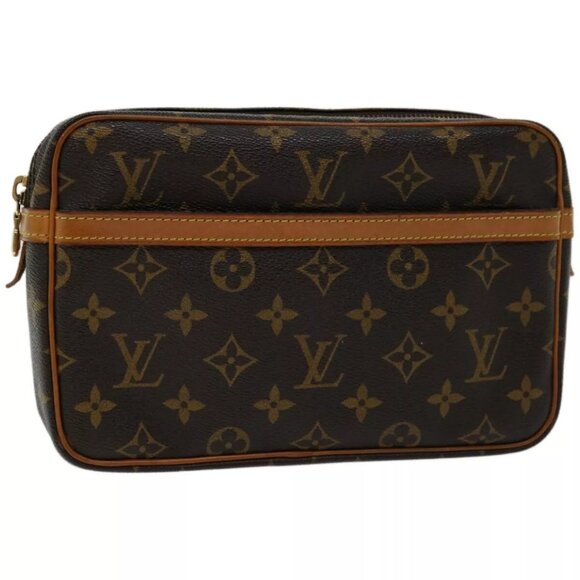 LOUIS VUITTON Monogram Compiegne 23 Clutch Bag M51847 LV Auth - Picture 1 of 16
